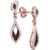 Image 1 : 0.35CT Diamond Micro-Pave 10KT Earrings Rose Gold