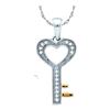 Image 1 : 0.05CT Diamond Key 10KT Pendant White Gold