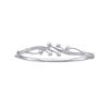 Image 1 : 0.12CT Diamond Cluster 10KT Bangle White Gold