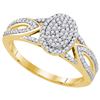 Image 1 : 0.25CT Diamond Micro-Pave 10KT Ring Yellow Gold
