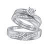 Image 1 : 0.50CT Diamond Trio Set 10KT Ring White Gold