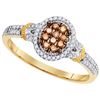Image 1 : 0.25CT Diamond Micro-Pave 10KT Ring Yellow Gold
