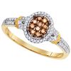 Image 1 : 0.25CT Diamond Micro-Pave 10KT Ring Yellow Gold