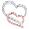 Image 1 : 0.85CT Diamond Heart 10KT Pendant 2Tone Gold