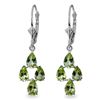 Image 1 : 4.5 ctw Peridot Earrings Jewelry 14KT White Gold