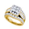 Image 1 : 1.0CT Diamond Invisible 14KT Ring Yellow Gold
