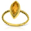 Image 1 : 1.70 ctw Citrine Ring Jewelry 14KT Yellow Gold