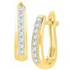 Image 1 : 0.25CT Diamond Hoops 10KT Earrings Yellow Gold