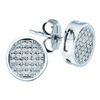 Image 1 : 0.35CT Diamond Micro-Pave 10KT Earrings White Gold