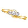 Image 1 : 0.25CT Diamond 3-Stone 14KT Ring Yellow Gold