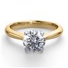 Image 1 : 14K 2Tone Gold Jewelry 1.13 ctw Natural Diamond Solitaire Ring