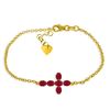 Image 1 : 1.70 ctw Ruby Bracelet Jewelry 14KT Yellow Gold