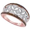 Image 1 : 0.25CT Diamond Micro-Pave 10KT Ring Rose Gold