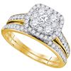 Image 1 : 1CT Diamond Monaco 14KT Ring Yellow Gold