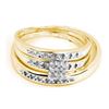 Image 1 : 0.05CT Diamond Trio Set 10KT Ring Yellow Gold