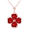 Image 1 : 3.6 ctw Ruby Necklace Jewelry 14KT Rose Gold