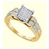 Image 1 : 0.25CT Diamond Micro-Pave 10KT Ring Yellow Gold