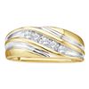 Image 1 : 0.25CT Diamond Mens 14KT Ring Yellow Gold