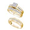 Image 1 : 0.50CT Diamond Trio Set 14KT Ring Yellow Gold