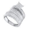 Image 1 : 0.50CT Diamond Trio Set 10KT Ring White Gold