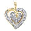 Image 1 : 1.0CT Diamond Heart 14KT Pendant Yellow Gold