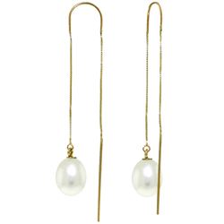 8 ctw Pearl Earrings Jewelry 14KT Yellow Gold