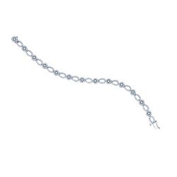 3.0CTW White and Champagne Diamond Anniversary 14KT Bracelet White Gold
