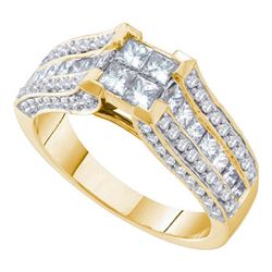 1.50CT Diamond Invisible 14KT Ring Yellow Gold