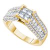 Image 1 : 1.50CT Diamond Invisible 14KT Ring Yellow Gold
