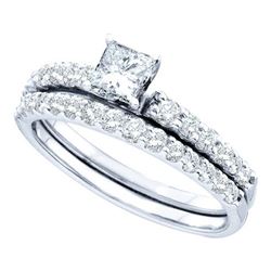 1CT Diamond Bridal 14KT Ring White Gold