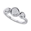 Image 1 : 0.10CT Diamond Micro-Pave 10KT Ring White Gold
