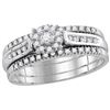 Image 1 : 0.25CT Diamond Bridal 14KT Ring White Gold