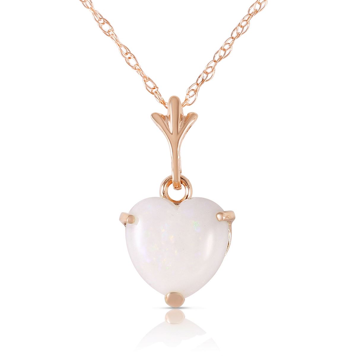 0.65 ctw Opal Necklace Jewelry 14KT Rose Gold