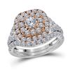 Image 1 : 2.0CT Diamond Bridal 14KT Ring 2Tone Gold