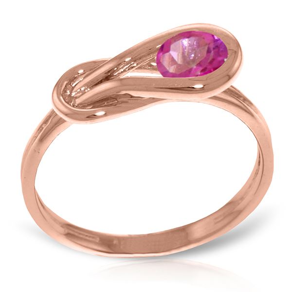 0.65 ctw Pink Topaz Ring Jewelry 14KT Rose Gold