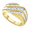 Image 1 : 0.50CT Diamond Mens 10KT Ring Yellow Gold