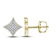 Image 1 : 0.15CT Diamond Micro-Pave 14KT Earrings Yellow Gold