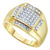 Image 1 : 0.33CT Diamond Micro-Pave 10KT Ring Yellow Gold