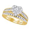 Image 1 : 1.0CT Diamond Bridal 14KT Ring Yellow Gold