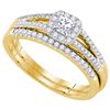 Image 1 : 0.50CT Diamond Bridal 14KT Ring Yellow Gold