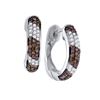 Image 1 : 0.60CT Diamond Hoops 10KT Earrings White Gold