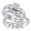 Image 1 : 0.25CT Diamond Trio Set 10KT Ring White Gold