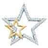 Image 1 : 0.02CT Diamond Star 10KT Pendant Yellow Gold