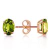 Image 1 : 1.80 ctw Peridot Earrings Jewelry 14KT Rose Gold