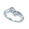 Image 1 : 0.25CT Diamond Invisible 14KT Ring White Gold