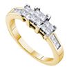 Image 1 : 0.50CT Diamond Invisible 14KT Ring Yellow Gold