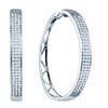 Image 1 : 0.75CT Diamond Hoops 10KT Earrings White Gold