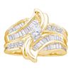 Image 1 : 1.0CT Diamond Bridal 14KT Ring Yellow Gold