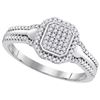 Image 1 : 0.20CT Diamond Micro-Pave 10KT Ring White Gold