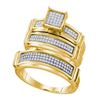 Image 1 : 0.35CT Diamond Trio Set 10KT Ring Yellow Gold